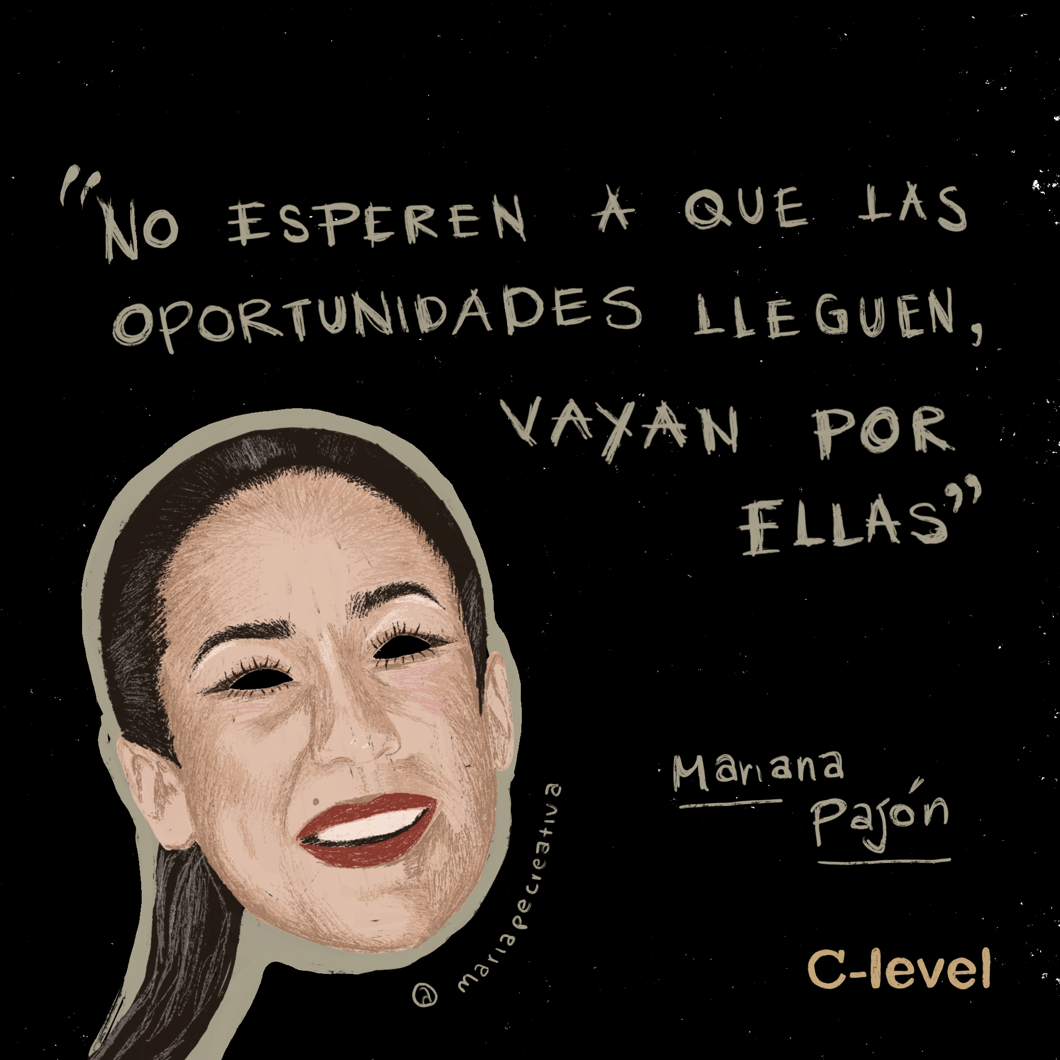 ilustración con frase de Mariana Pajón