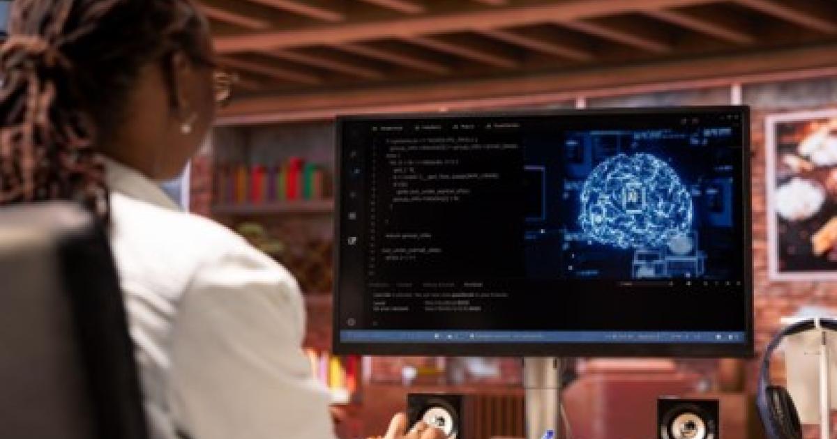 Inteligencia artificial exhibida en pantalla
