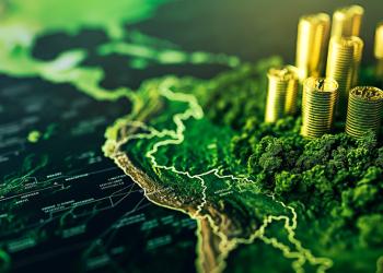 Foto de un mapa verde expandiendose en una ciudad