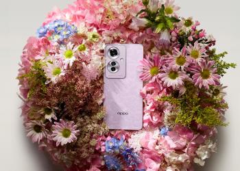Foto de una celular rosado opo
