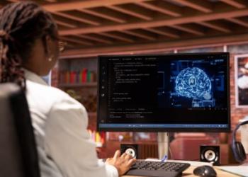 Inteligencia artificial exhibida en pantalla
