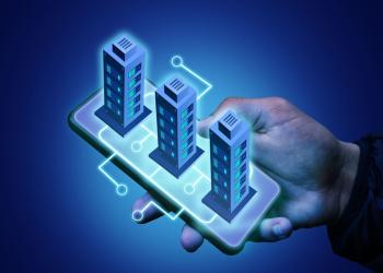 Foto de una estructura azul
