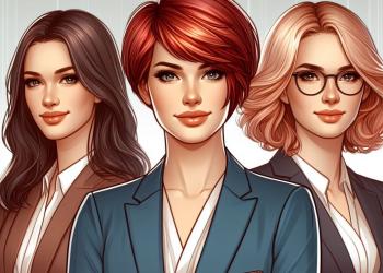 Imagen creada por inteligencia artificial de tres mujeres empresarias