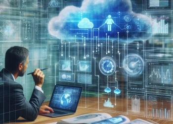 Imagen de inteligencia artificial sobre computación en la nube