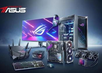 varios equipos de marca asus con un fondo negro