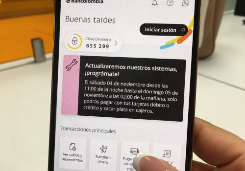 La app de Bancolombia anuncia novedades