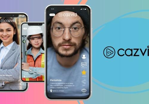 Foto con logo de Cazvid, empresa dedicada a conectar empresas empleadoras con candidatos a través de reels o videos cortos
