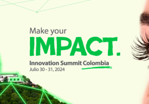 Foto de schneider electric con un logo que dice make your impact