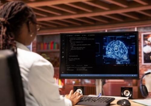 Inteligencia artificial exhibida en pantalla