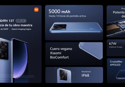 Foto de un celular de Xiaomi con características en la imagen