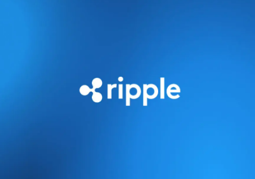 Texto de ripple con fondo azul