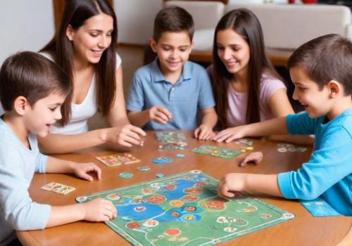 Niños jugando monopolio