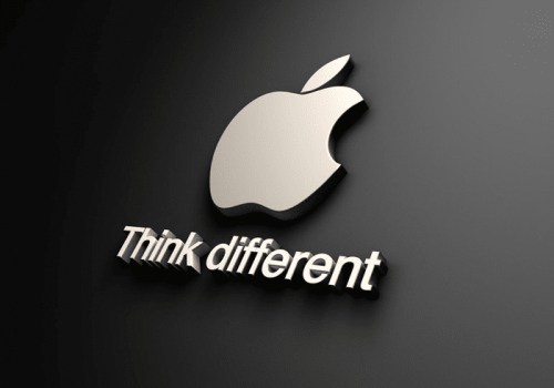 Foto del loco de aple con el mensaje: think different