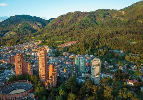 Bogotá desde las alturas, fotografía del centro- oriente de la ciudad