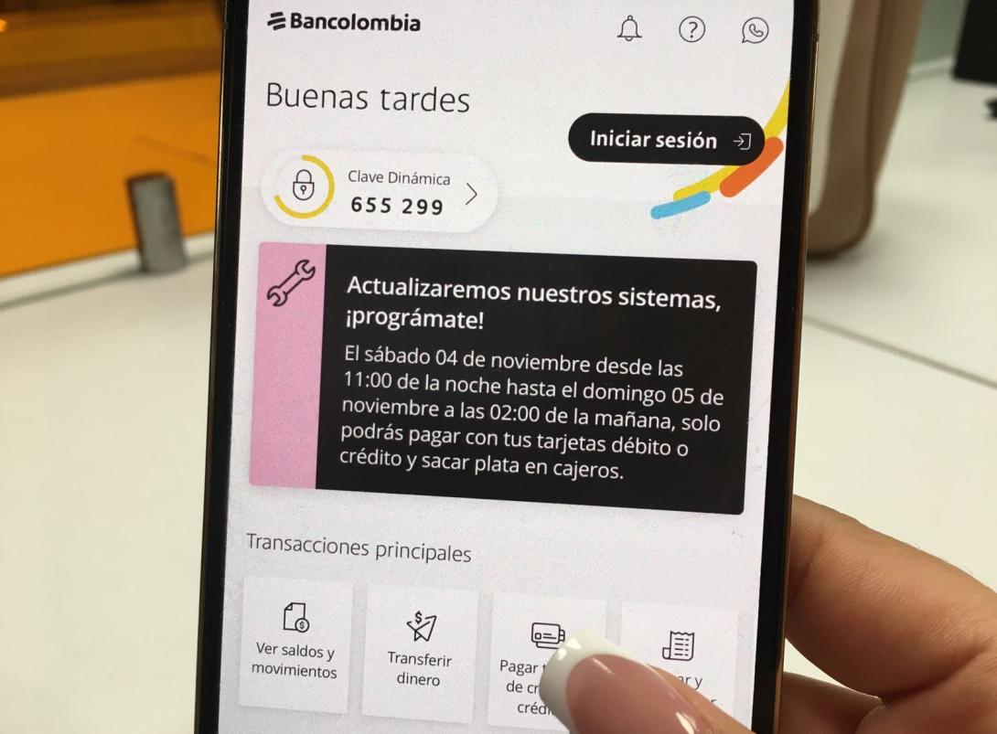 La app de Bancolombia anuncia novedades