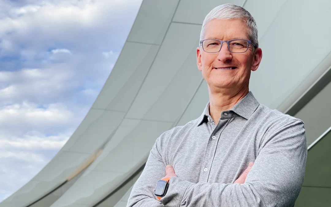 Foto de tim cook mirando a la cámara