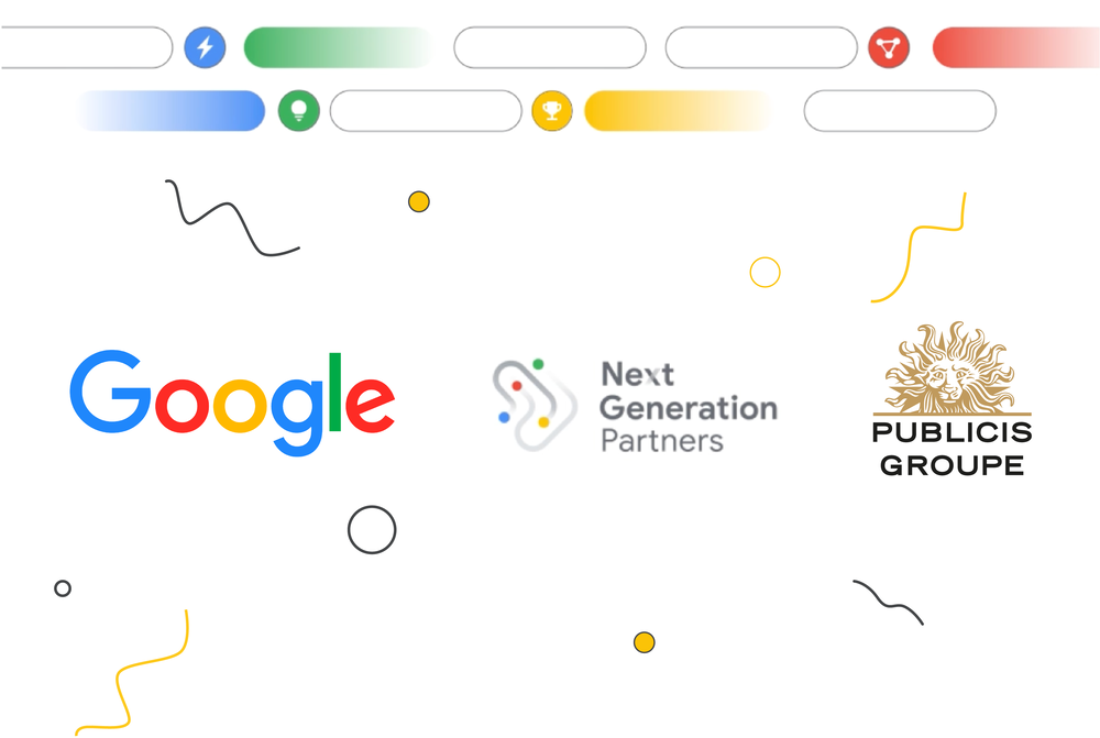Foto del logo de google y de la agencia premiada