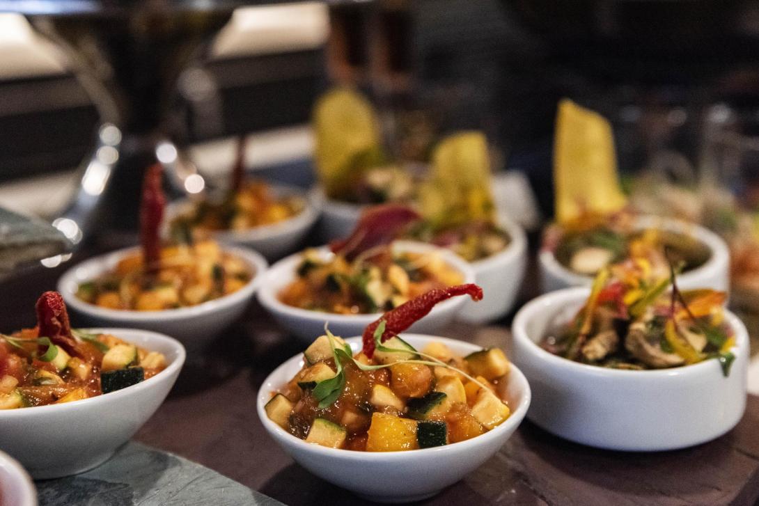 Comida de mar sobre una mesa