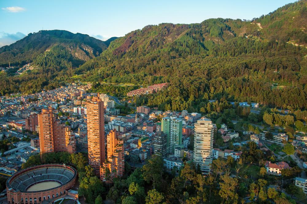 Bogotá desde las alturas, fotografía del centro- oriente de la ciudad